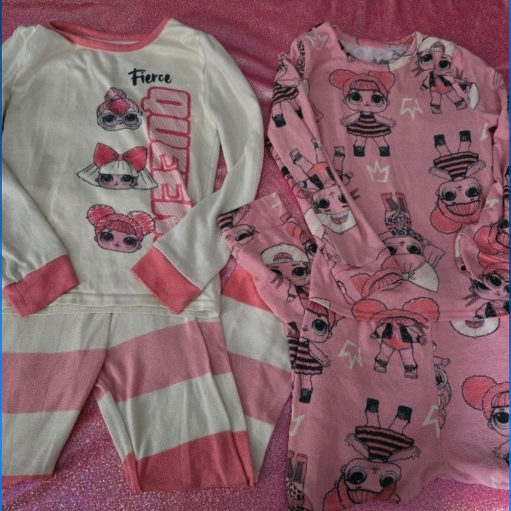 2 pairs of L.O.L Pajama sets! Girls size 6! - Picture 2 of 12